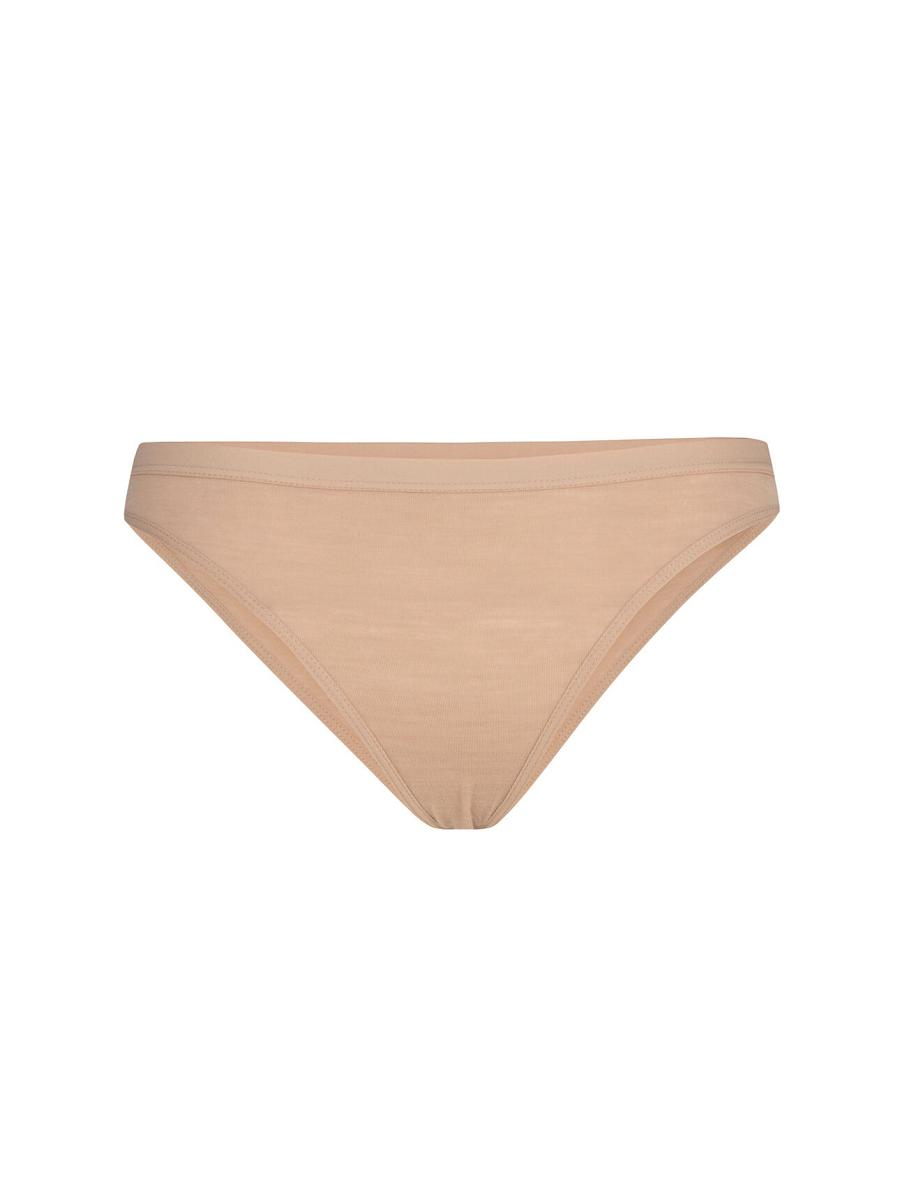 Women's Icebreaker Merino Siren Thong Underwear Praline | CA 1244ZUTG